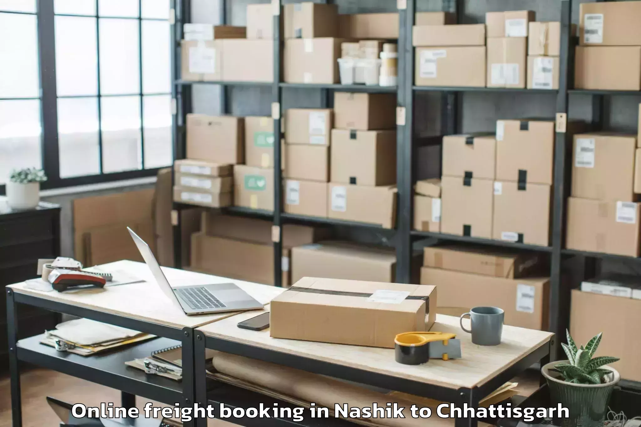 Easy Nashik to Pharasgaon Online Freight Booking Booking